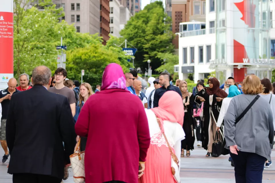Busy City Street